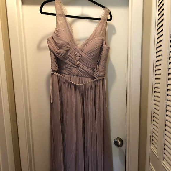 Blush, formal dress with removable belt. - Picture 2 of 2
